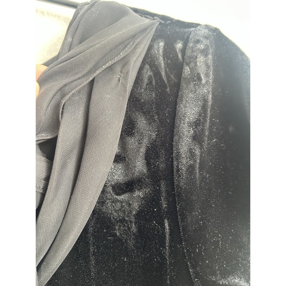 Elegant Black Velvet Dress Long with Cowl Neckline – Connected Petite, Size 14P - Picture 11 of 12